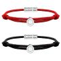 Nicehel 2pcs Customized Engraved Attract Each Other Rope Braided Bracelets Come with Gift Card Jewelry Gift for Couple,Familier,Sisters,Best Friends