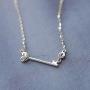 N+A Minimalist Heart Key Pendant 925 Sterling Silver Necklace for Women Girls Small Cute Love Bar Drop Link Charm Chain Adjustable Hypoallergenic Valentine Christmas Jewelry Gift