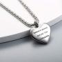 Jewenova Stainless Steel Heart Necklace for Women, Inspirational Necklace with Mantra Quotes, Inspirational Jewelry Gifts for Women Girlfriend Daughter Graduation Gift Best Friend Encouragement Gifts