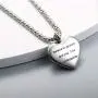 Jewenova Stainless Steel Heart Necklace for Women, Inspirational Necklace with Mantra Quotes, Inspirational Jewelry Gifts for Women Girlfriend Daughter Graduation Gift Best Friend Encouragement Gifts