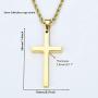FZTN Jewelry Gold Necklace for Men & Women/Round Box Chain or Rope Chain with Cross Pendant Prayer Necklace/Love Heart Pendant Necklace / 20''-24'' Link Chain