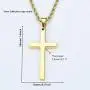 FZTN Jewelry Gold Necklace for Men & Women/Round Box Chain or Rope Chain with Cross Pendant Prayer Necklace/Love Heart Pendant Necklace / 20''-24'' Link Chain