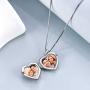WINNICACA Sterling Silver Heart Lockets Necklace That Holds Pictures for Women Girls Photo Necklace for Birthday