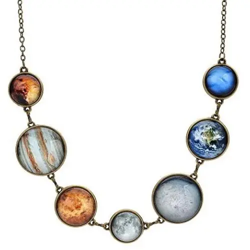 CHARMKING 7 Planet Necklace Sun Moon Galaxy Space Necklace Dangle Planets Solar System Charm Necklace for Women CHARMKING 7 Planet Necklace Sun Moon Galaxy Space Necklace Dangle Planets Solar System Charm Necklace for Women