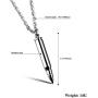 Minimalist Mens Bullet Choker Pendant Necklace for Men Women Boy Urn Cremation Prayer Stainless Steel Fashion Simple Bar Ash Memorial Bullet Chain Nice Gifts Jewelry