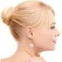 Rose Flower Tassel Earrings Dangle Drop 925 Silver French Hook Jewelry for Womens Rose Flower Tassel Earrings Dangle Drop 925 Silver French Hook Jewelry for Womens