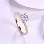 HAFEEZ CENTER 14K Gold 1ct Petite Shared Prong Comfort Fit D-E Color Moissanite Engagement Ring HAFEEZ CENTER 14K Gold 1ct Petite Shared Prong Comfort Fit D-E Color Moissanite Engagement Ring