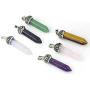 Natural Amethyst Healing Pendant Necklace,Chakra Stone Gemstone Crystal Pendants Calming Energy Jewelry Necklace for Women Ladies Girls