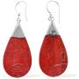 Shop LC 925 Sterling Silver Coral Dangle Drop Earrings for Women Mothers Day Gifts(Tear drop/dragonfly/leaf drop/Red)