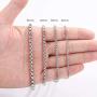 2mm-7mm 16-38In Stainless Steel Rolo Chain Necklace Crude Chain Necklace for Men Women Jewelry