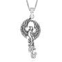 925 Sterling Silver Rising Phoenix Bird Pendant Necklace, 18''