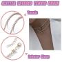 Masiter Glitter Rhinestone Necklace Layered Pendant Choker Crystal Tennis Chain Party Costume Jewelry for Women and Girls