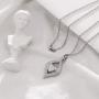 Crystal Teardrop Heart Cremation Urn Pendant Memorial Necklace Stainless Steel Ashes Holder Keepsake Jewelry