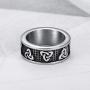 Gungneer Stainless Steel Triquetra Celtic Knot Ring Engagement Wedding Love Protection Irish Jewelry Men Women