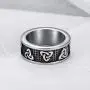Gungneer Stainless Steel Triquetra Celtic Knot Ring Engagement Wedding Love Protection Irish Jewelry Men Women Gungneer Stainless Steel Triquetra Celtic Knot Ring Engagement Wedding Love Protection Irish Jewelry Men Women