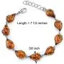 Baltic Amber Bracelet Sterling Silver Cognac Color Tear Drop Shape Baltic Amber Bracelet Sterling Silver Cognac Color Tear Drop Shape