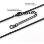 PROSTEEL Initial Letter Pendant Necklace for Men Women, Capital Letter Necklaces A to Z, Black/Yellow Gold Plated Stainless Steel Jewelry, Customize Text Available, Box Chain 20-22 inch Adjustable
