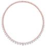 Lavencious Tennis AAA CZ Necklace Bridal Evening Party Bling Gold Plated Statement Jewelry 16” and 18''