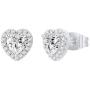 PAVOI 14K Gold Plated Sterling Silver Post Brilliant Round Faux Diamond Halo Earrings - Premium Cubic Zirconia in Rose Gold, White Gold and Yellow Gold