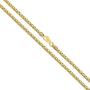 Orostar 10K Yellow Gold 2mm Diamond Cut Square Franco Chain Necklace, 7'' - 30''