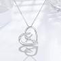 Heart Cross Necklace for Women 925 Sterling Silver Love Heart Infinity Cross Pendant Necklace for Women Hope Faith Jewelry Gifts for Girls