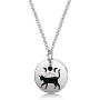 Moon Phase Witchcraft Black Cat Necklace Launar Phase Necklace