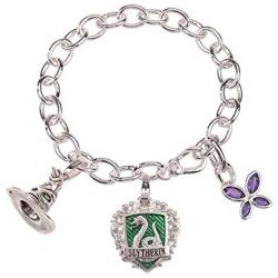 The Noble Collection Lumos Harry Potter Slytherin Charm Bracelet