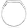 LANDA JEWEL Unisex Sterling Silver Cushion or Oval Shape Heavy Weight Polished Signet Ring