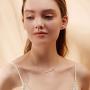 FANCIME 18K Solid Real Rose Gold Smile Necklace Diamond-cut Bar Pendant Necklace Fine Jewelry Gift for Women Girls 16+2 inch Extender