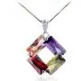 Crystalline Azuria Colorful Zirconia Crystals Rhombus Jewellery Set Pendant Necklace 18'' Earrings 18 ct White Gold Plated Black and Whte Jewelry Set for Women Crystalline Azuria Colorful Zirconia Crystals Rhombus Jewellery Set Pendant Necklace 18'' Earrings 18 ct White Gold Plated Black and Whte Jewelry Set for Women