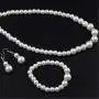 COLORFUL BLING Imitation Pearl Necklace Bracelet Earring Sets Crystal Dangle Pearl Jewelry Sets for Women COLORFUL BLING Imitation Pearl Necklace Bracelet Earring Sets Crystal Dangle Pearl Jewelry Sets for Women