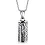 Blowin Stainless Steel Prayer Box Tubular Shape Pendant Memories Humans Cremation Ashes Urn Necklace, 22'' Chain