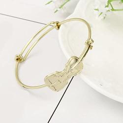 SENFAI Music Lover Violin Stretch Bangle Bracelet Jewelry Gifts