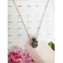 MANZHEN Good Luck Protection Abalone Paua Shell Hamsa Hand Charm Necklace
