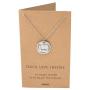 Quan Jewelry Best Gifts for Teachers in Spanish Apple Jewelry Enseña Ama Inspira Engraving on Pendant, Latin Engraved Necklace and Greeting Card (Silver Tone)