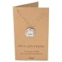 Quan Jewelry Best Gifts for Teachers in Spanish Apple Jewelry Enseña Ama Inspira Engraving on Pendant, Latin Engraved Necklace and Greeting Card (Silver Tone)
