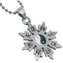 Throwing Star Yin Yang Jewelry Shaolin Shuriken Kung-Fu Chinese Ninja Ninjitsu Shinto Pewter Mens Pendant Necklace Wealth Money Lucky Charm Protection Amulet Medallion Choker W Silver Ball Chain