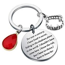 KEYCHIN American TV Show Inspired Jewelry Vampire Gift Halloween Jewellery Narration of Classic Movies Damon Stefan Fans Keychain