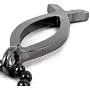 FORGIVEN JEWELRY Jesus Fish Large Ichthus GunmetalColor Finish Necklace