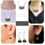 ywduoying RBG Dissent Collar Jewelry Set- RBG Drop Earrings Ruth Bader Ginsburg Stud Earrings Ginsburg Pendant Necklace RBG Key Chain for Ruth Bader Ginsburg Fans Jewelry Gifts