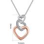 TANGPOET Heart Necklaces for Women 18K Rose Gold Plated S925 Sterling Silver Infinity Love Necklace Forever Love Heart Cubic Zirconia Pendant Jewelry Gift for Teens Mother Daughter