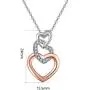 TANGPOET Heart Necklaces for Women 18K Rose Gold Plated S925 Sterling Silver Infinity Love Necklace Forever Love Heart Cubic Zirconia Pendant Jewelry Gift for Teens Mother Daughter