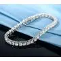 GMESME 18K White Gold Plated 5.0 Round Cubic Zirconia Classic Tennis Bracelet 7.5 Inch GMESME 18K White Gold Plated 5.0 Round Cubic Zirconia Classic Tennis Bracelet 7.5 Inch