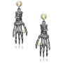 Halloween Punk Necklace arrings Set Hypoallergenic Gothic Skull Skeleton Choker Necklace Earrings Jewelry Set For Women Girls Including 1 Chunky Necklace 1 Drop Earrings