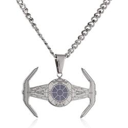 Star Wars Jewelry Unisex X1 Stainless Steel Chain Pendant Necklace, 24''