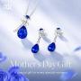 CDE Jewelry Sets for Women Rose Gold Jewelry Embellished with Crystal from Austria Mothers Day Jewelry Gifts Necklace and Earrings Set for Mom Wife