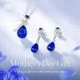 CDE Jewelry Sets for Women Rose Gold Jewelry Embellished with Crystal from Austria Mothers Day Jewelry Gifts Necklace and Earrings Set for Mom Wife CDE Jewelry Sets for Women Rose Gold Jewelry Embellished with Crystal from Austria Mothers Day Jewelry Gifts Necklace and Earrings Set for Mom Wife