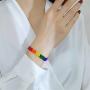 Nanafast Rainbow LGBT Bracelet Adjustable Handmade Pride Braided Bracelet for Gay & Lesbian Rainbow Pride Bracelet Gifts