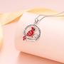 Red Cardinal Necklace Memorial Gift S925 Sterling Silver for Women When Cardinals Appear Angels Are Near Necklace Jewelry for Girls