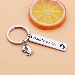 SEIRAA Pregnancy Gift New Dad Jewelry Daddy to Be Keychain Gift for New Mommy Dad Parents to be Gift